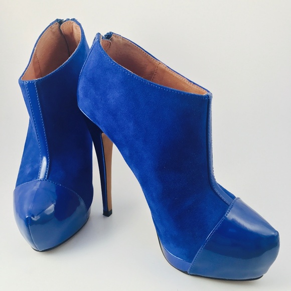 Aldo Shoes - Aldo Korsen Blue Suede Platform Bootie